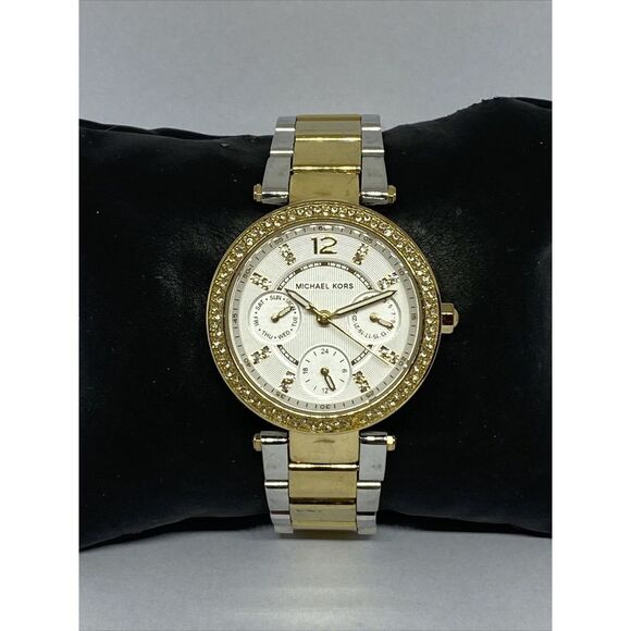 Michael Kors Parker MK6055 Womens Stainless Steel Analog Dial Quartz Watch UC514 - Picture 3 of 12